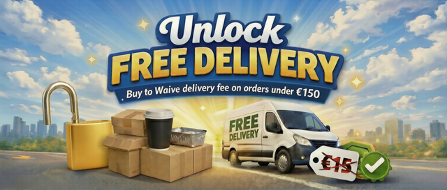 Buy to Unlock Free Delivery Below €150