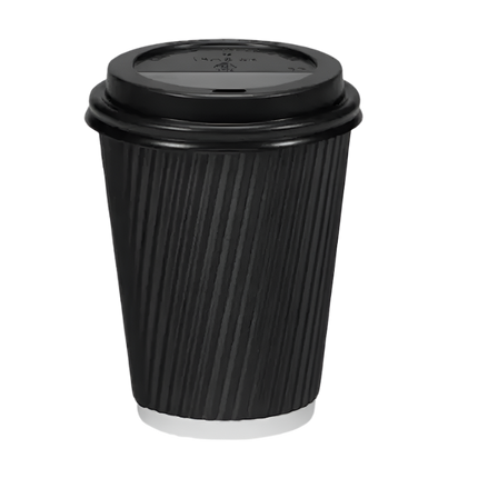 12oz - Black Ripple Coffee Cup - CATERWISE Uncategorized (Image 4)