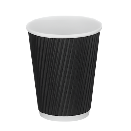 12oz - Black Ripple Coffee Cup - CATERWISE Uncategorized (Image 2)