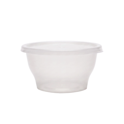 polypropylene 12oz hd sauce pot + lids, for takeaway - CaterWise Ireland