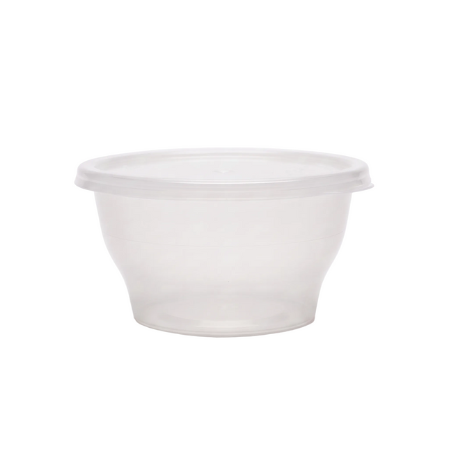 polypropylene 12oz hd sauce pot + lids, for takeaway - CaterWise Ireland
