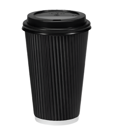 16oz - Black Ripple Coffee Cup - CATERWISE Uncategorized (Image 4)