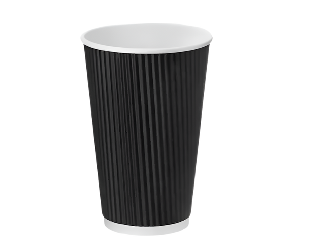 16oz - Black Ripple Coffee Cup - CATERWISE Uncategorized (Image 2)