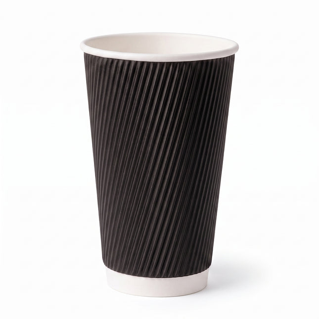 16oz - Black Ripple Coffee Cup by CATERWISE
