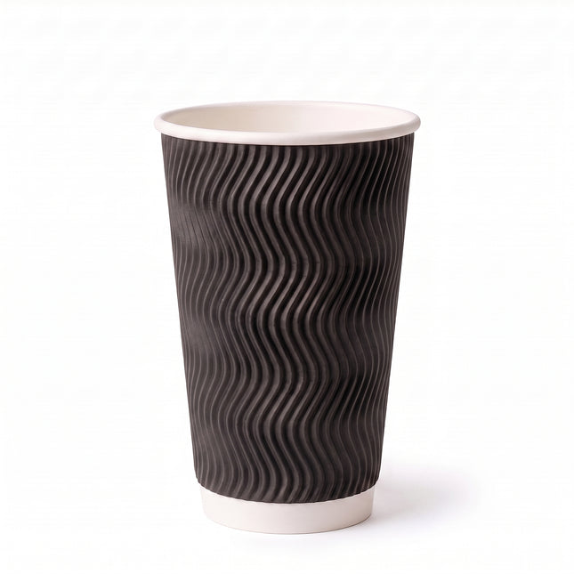16oz - Black Ripple Coffee Cup by CATERWISE