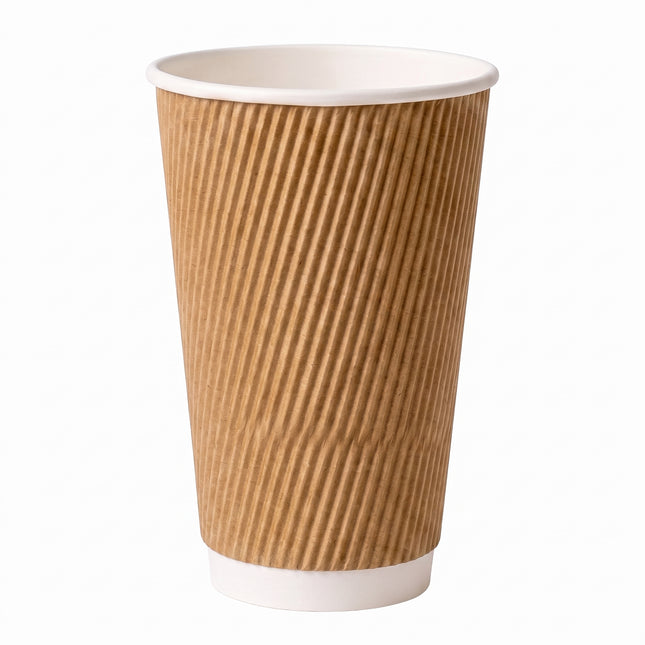 16oz - Kraft Ripple Coffee Cup by CATERWISE
