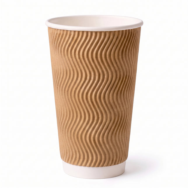16oz - Kraft Ripple Coffee Cup by CATERWISE