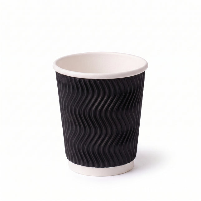 4oz - Black Ripple Coffee Cup by CATERWISE
