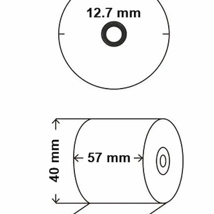 57mm x 40mm Thermal Till Roll - CATERWISE Uncategorized (Image 2)