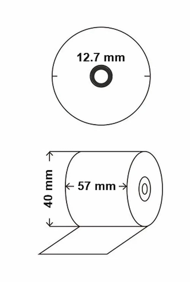 57mm x 40mm Thermal Till Roll - CATERWISE Uncategorized (Image 2)
