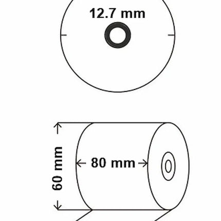 80mm x 60mm Thermal Till Roll - CATERWISE Uncategorized (Image 2)