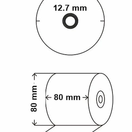 80mm x 80mm Thermal Till Roll - CATERWISE Uncategorized (Image 2)