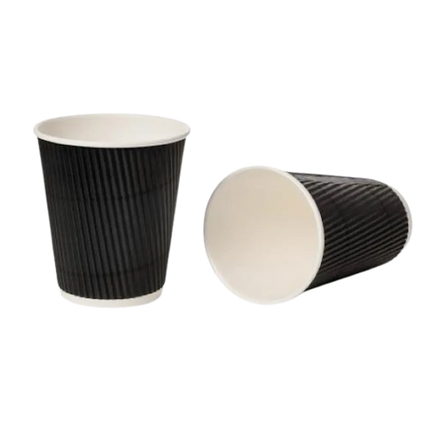 8oz - Black Ripple Coffee Cup - CATERWISE Uncategorized (Image 1)
