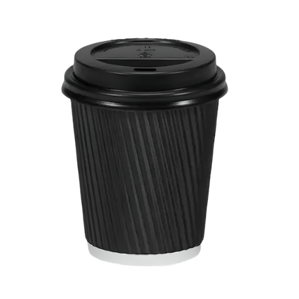 8oz - Black Ripple Coffee Cup - CATERWISE Uncategorized (Image 4)