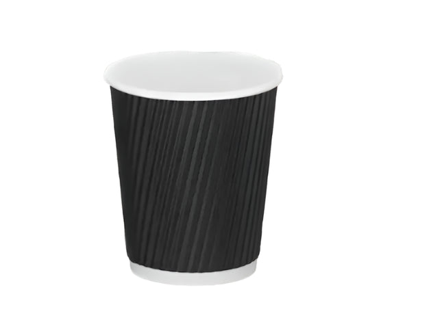 8oz - Black Ripple Coffee Cup - CATERWISE Uncategorized (Image 2)