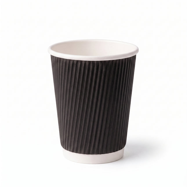 8oz - Black Ripple Coffee Cup by CATERWISE
