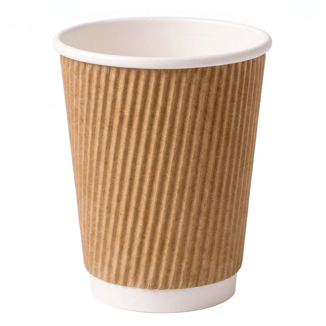 8oz - Kraft Ripple Coffee Cup by CATERWISE