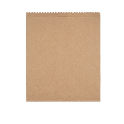 9QT 1PLY Flat Brown Bag