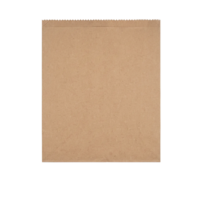 9QT 1PLY Flat Brown Bag