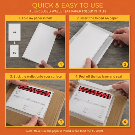 A5 document enclosed wallets (225 x 165mm), documents wallet - CaterWise Ireland