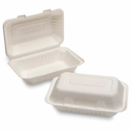 Hb10 9 inch bagasse meal boxes, for takeaway - CaterWise Ireland