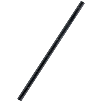 6mm x 200mm - Black Paper Drinking Straws - CATERWISE Uncategorized (Image 1)