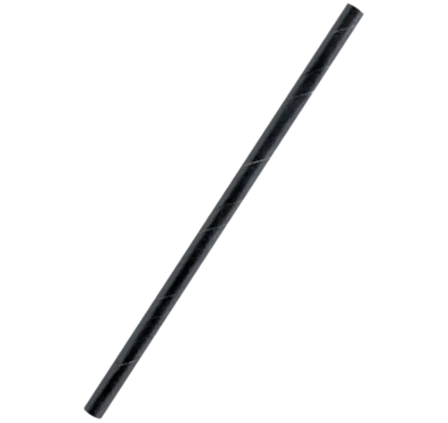 6mm x 200mm - Black Paper Drinking Straws - CATERWISE Uncategorized (Image 1)