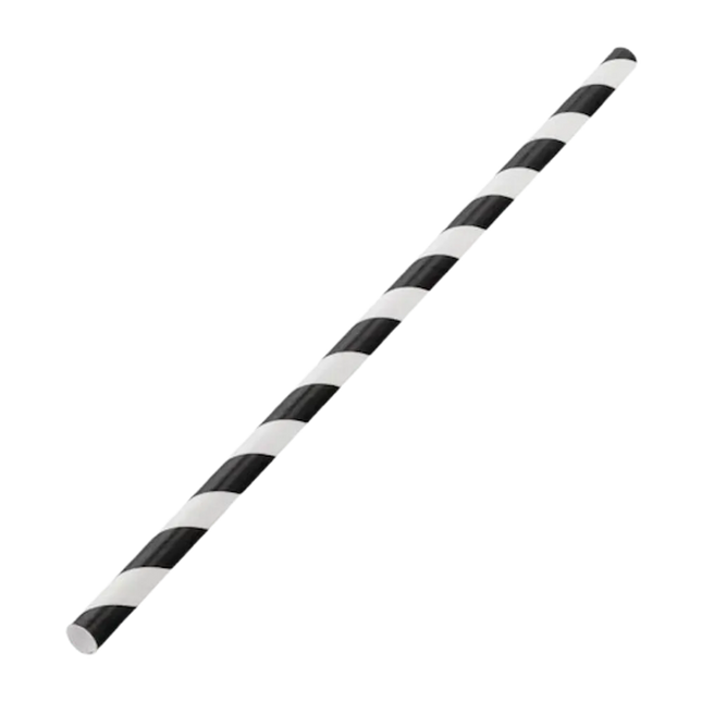9mm x 230mm - Black & White Smoothie Straws - CATERWISE Uncategorized (Image 1)