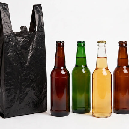 Black Bottle Vest Carrier Bag