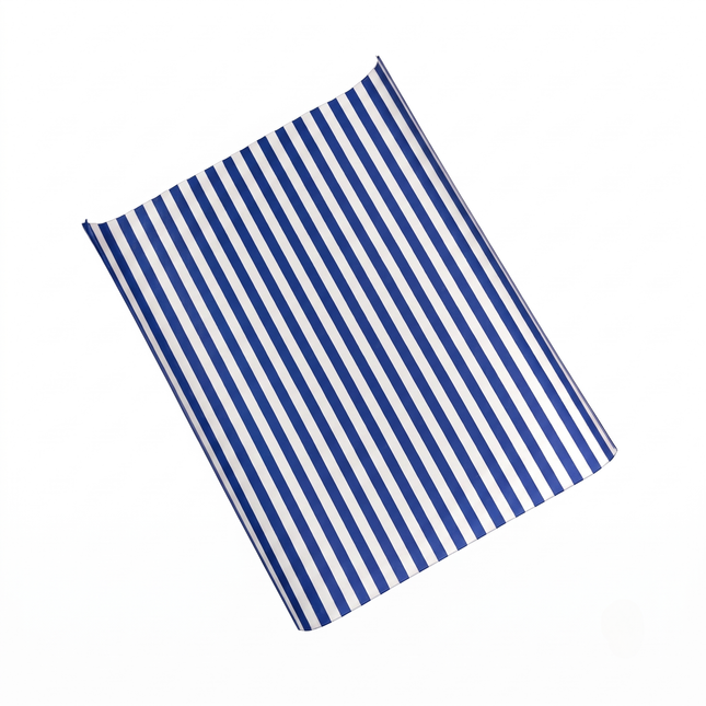 Blue Striped Greaseproof Burger Wraps