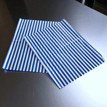 Blue Striped Greaseproof Burger Wraps