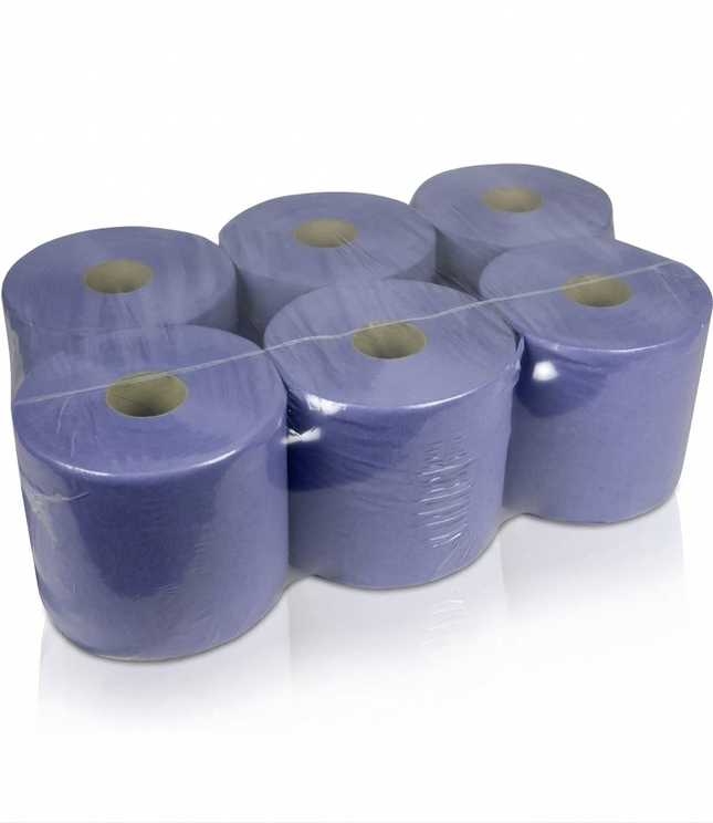 120m - Premium Blue Centrefeed Rolls 2ply