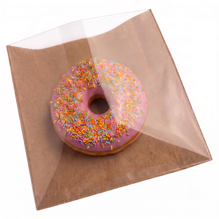 Kraft Brown Film Front Bags 7x7 Inch by CATERWISE
