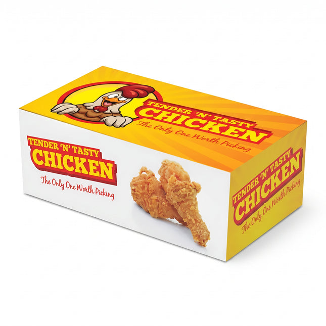 Fc snack box, for takeaway, yellow boxes - CaterWise Ireland