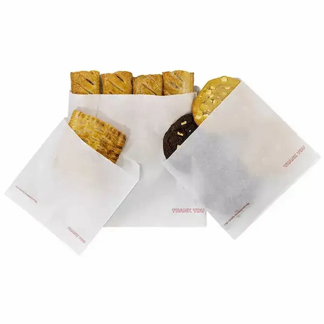 7x7" - Greaseproof Paper Bags "Thank You" Print - CATERWISE Uncategorized (Image 1)