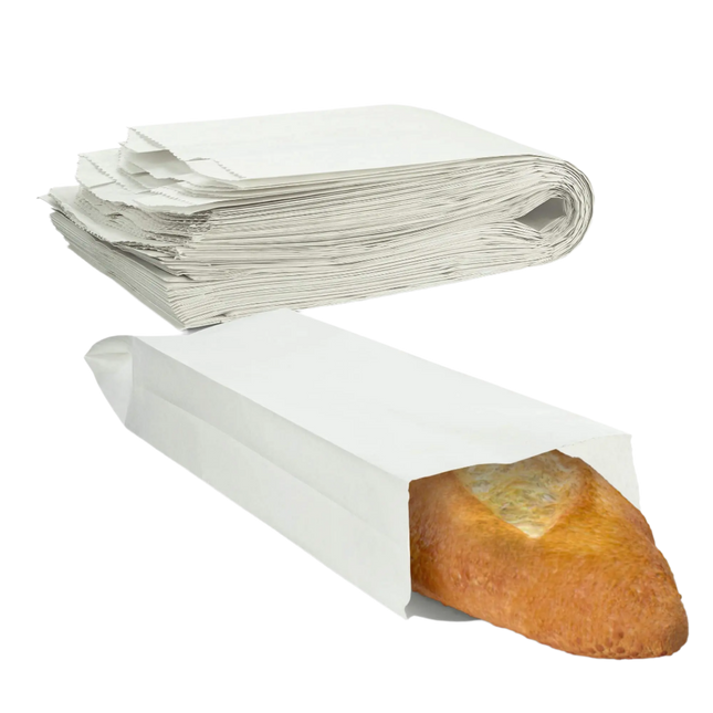 4x6x14" - Greaseproof Baguette Bags "Thank You" Print - CATERWISE Uncategorized (Image 1)