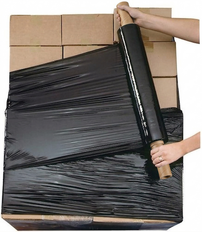 HD Black Pallet Wrap – Extended Core by CATERWISE