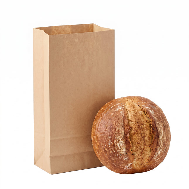 recyclable large (standard / 21lb) block bottom sos bag, for takeaway - CaterWise Ireland