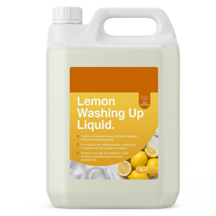 Professional Super Concentrate Lemon Washing Up Liquid 5L by CATERWISE