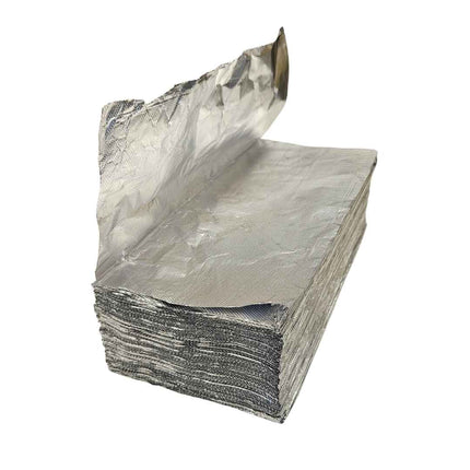 Aluminium pop up foil sheets – precut, for hot food, alternate view - CaterWise Ireland
