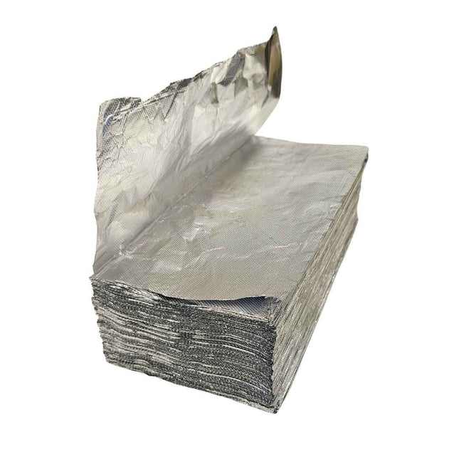 Aluminium pop up foil sheets – precut, for hot food, alternate view - CaterWise Ireland