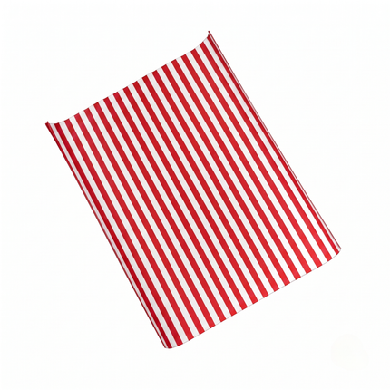 Red Striped Greaseproof Burger Wraps