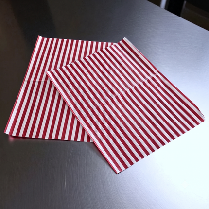 Red Striped Greaseproof Burger Wraps