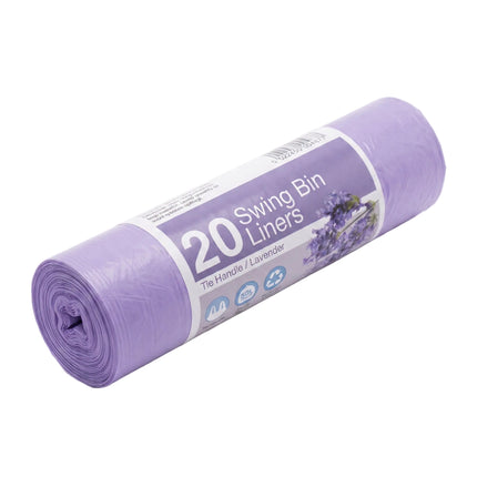 Fragranced swing bin liners 8mu, liner lavendar - CaterWise Ireland