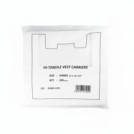 Jumbo - Lynx White Vest Carrier Bag - CATERWISE Uncategorized (Image 1)