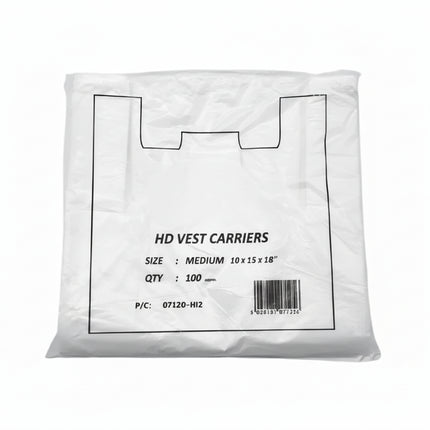 Medium - Jupiter White Vest Carrier Bag - CATERWISE Uncategorized (Image 1)
