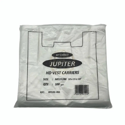 Medium - Jupiter White vest Carrier Bag - CATERWISE Uncategorized (Image 1)