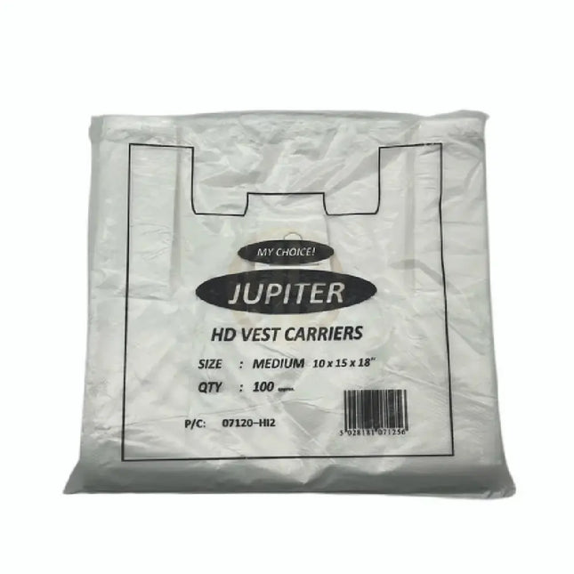 Medium - Jupiter White vest Carrier Bag - CATERWISE Uncategorized (Image 1)