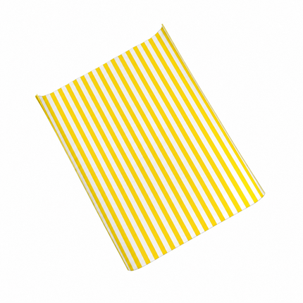 Yellow Striped Greaseproof Burger Wraps
