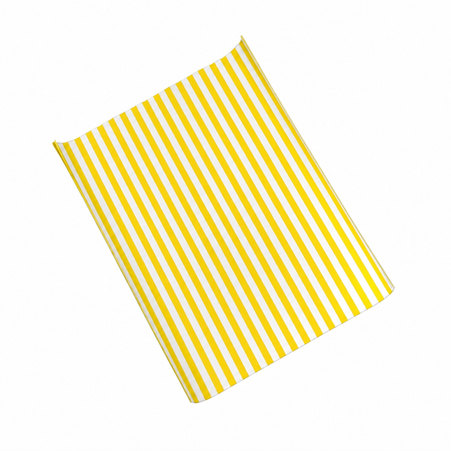 Yellow Striped Greaseproof Burger Wraps